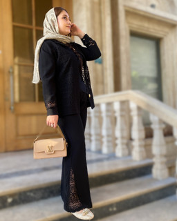 مانتو کتی گیپوری شیک شلوار گیپور موجود